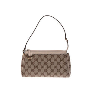 Gucci Accessory Pouch Beige Ivory White GG Canvas Leather